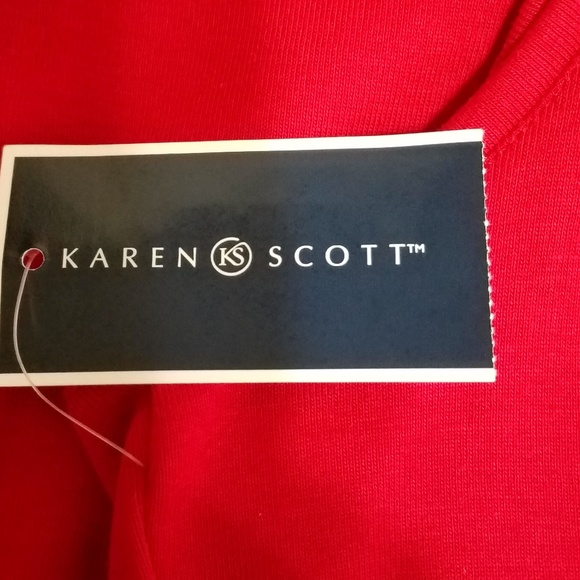 Karen Scott Red sleeveless top size XL - Picture 7 of 8
